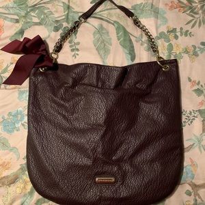 Steve Madden plum leather shoulder bag